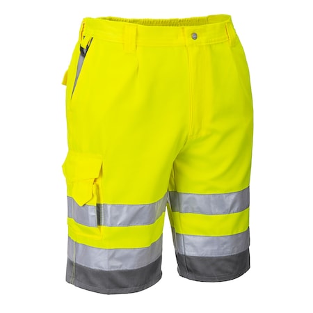 Portwest Hi-Vis P/C Shorts, Med E043