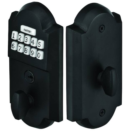 Emtek Flat Black Deadbolt E1001FB E1001FB