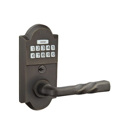 Emtek Medium Bronze Electronic E2201MTMBLH E2201MTMBLH