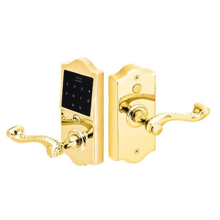 Emtek Bright Brass Entry E4202RLUS3RH E4202RLUS3RH