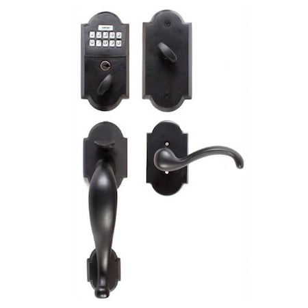 Emtek Flat Black Electronic E451211TTFBLH E451211TTFBLH