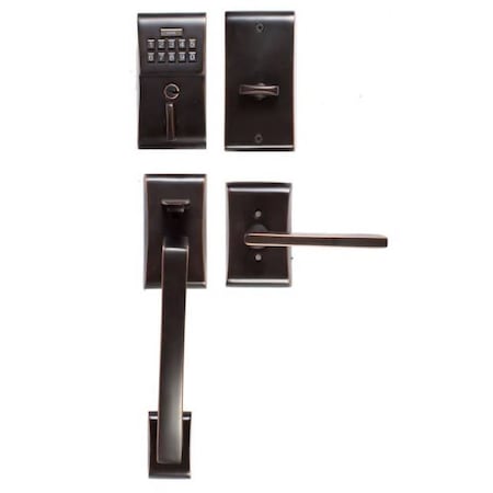 Emtek Oil Rubbed Bronze Electronic E4817HLOUS10BLH E4817HLOUS10BLH