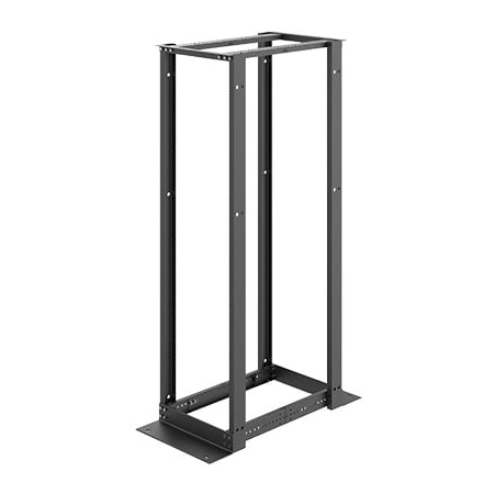 Nvent Hoffman Open Frame Rack, Black, Aluminum 4-Post E4DR19FM38U