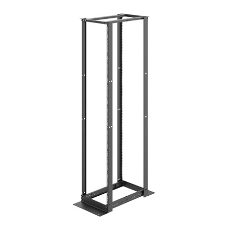 Nvent Hoffman Open Frame Rack, Black, Aluminum 4-Post E4DRS19FM51U