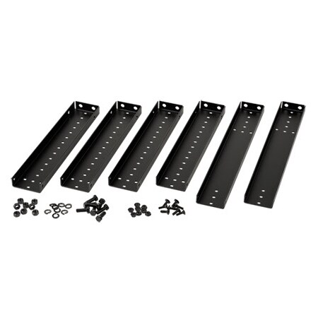 Nvent Hoffman Open Frame Rack Front-to-Back Kit, Black, Mild Steel 4-Post E4FBKIT