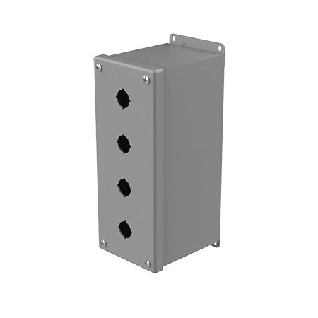 Nvent Hoffman Captive Screws Electrical Enclosures, 10 in H, 4-3/4 in D, 4 in W, NEMA 12, Steel E4PBXM