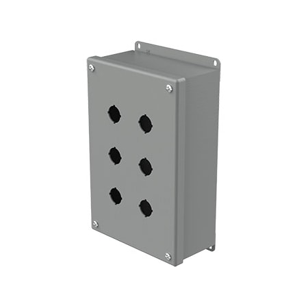 Nvent Hoffman Captive Screws Electrical Enclosures, 9-1/2 in H, 3 in D, 6-1/4 in W, NEMA 12, Steel E6PBG