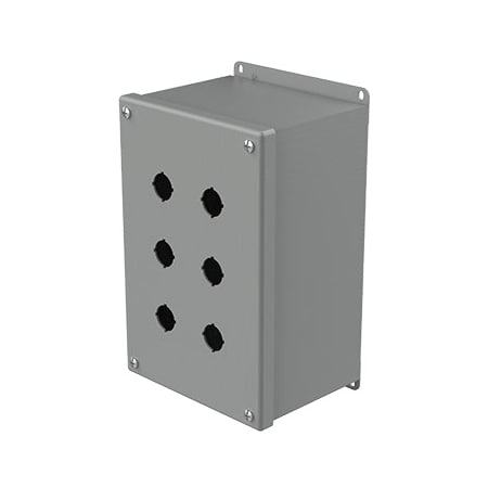 Nvent Hoffman Captive Screws Electrical Enclosures, 9-1/2 in H, 4-3/4 in D, 6-1/4 in W, NEMA 12, Steel E6PBXM