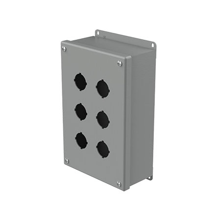 Nvent Hoffman Captive Screws Electrical Enclosures, 9-1/2 in H, 3 in D, 6-1/4 in W, NEMA 12, Steel E6PB