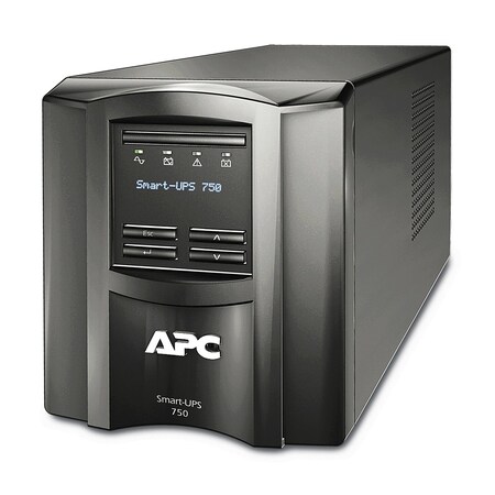 Apc Smart UPS, 750VA, Line Interactive, Out: 120V AC In: 120V AC SMT750C