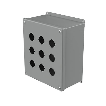 Nvent Hoffman Captive Screws Electrical Enclosures, 9-1/2 in H, 4-3/4 in D, 8-1/4 in W, NEMA 12, Steel E9PBX