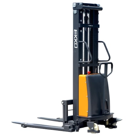 EKKO Semi-Electric Straddle Stacker, 3300 lb. EA15B