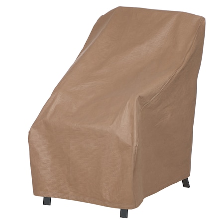 Duck Covers Essential Tan Patio High Back Chair Cover, 26"x33"x35" ECH283535