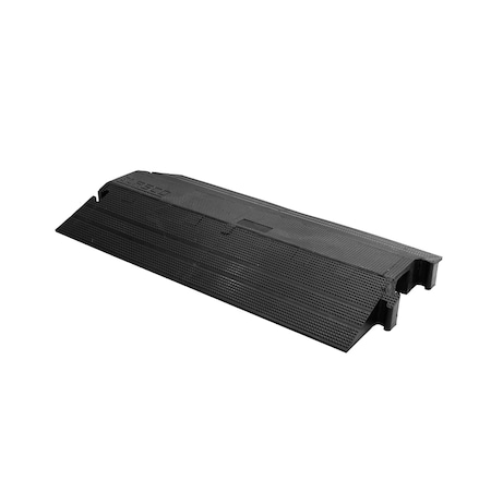 Elasco Products Cable Protector, 3-1/2 in H, 36 in L, 20-1/2 in W, 1 Channel, Polyurethane, Black ED3310-BK