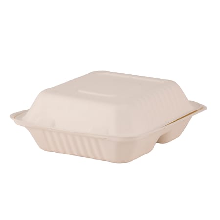 Empress Earth Compostable Container, 3-Comp, 8x8", PK200 EDHL-83