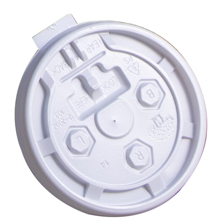 Empress Flat Lid For 10-20oz, Paper Cup, White, PK1000 EFHCL-1020-W