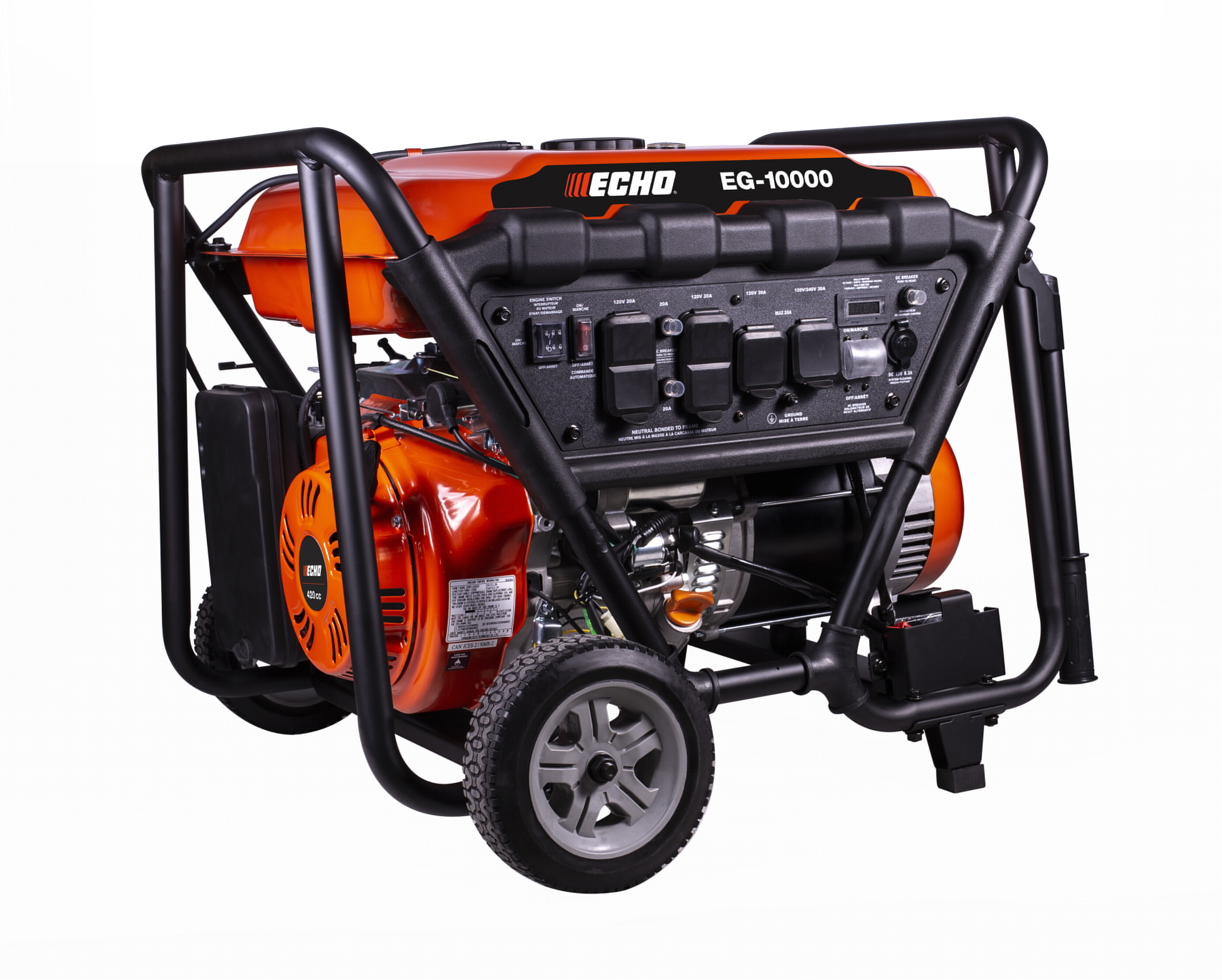 Echo Portable Generator, 7,500 W Rated, 10,000 W Surge, 33 A EG-10000