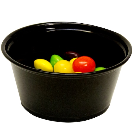Empress Plastic Portion Cup, 1.5oz., Black, PK2500 EPC150B