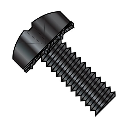 Zoro Select #10-32 x 1/2 in Phillips Pan Machine Screw, Black Oxide Steel, 7000 PK 1108EPPB
