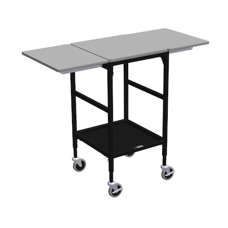Irsg Sm Mobile Work Table-Drop Lves & Bottom Shelf ERGO-27-K2