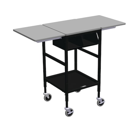 Irsg Sm Mobile Table w/Drop Lves, 2 Cmp Org Bin & Btm Shelf ERGO-27-K4