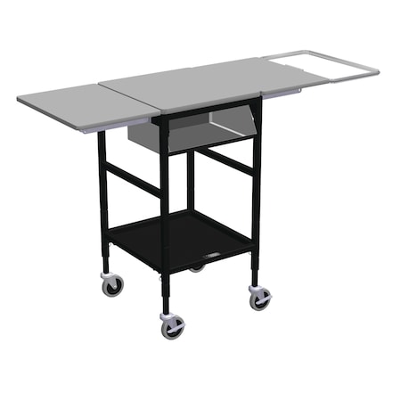 Irsg Sm Mobile Table w/Drop Lvs, Org. Bin, Trash Bag Holder & Bottom Shelf ERGO-27-K5