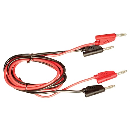 Electronic Specialties Stacking Banana Plug Test Leads, Stacking Banana Plug, 48", Red, Black 146-P