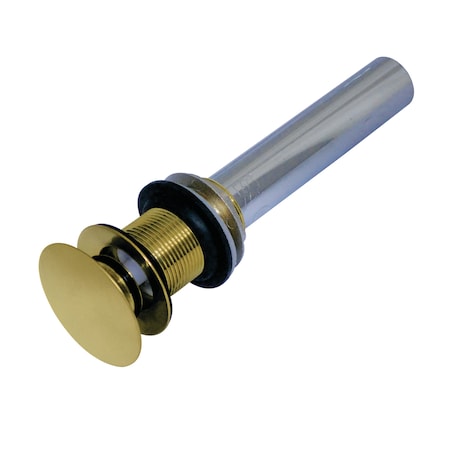 Kingston Brass Brass, Bathroom Sink Drain, Push Pop-Up Drain without Overflow EV7007
