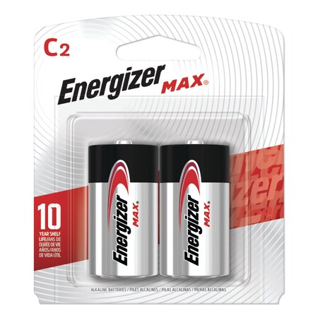 Energizer Energizer MAX C Alkaline Battery, 2 PK, 1.5VDC E93BP-2