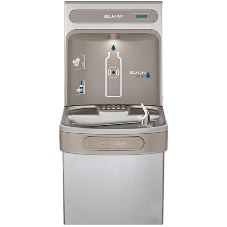 Elkay On-Wall Drinking Fountain with Bottle Filler, 1 Level, 19 in D, 38 5/8 in H, 18 3/8 in W EZS8WSSK
