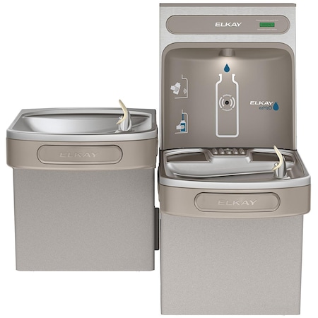 Elkay Light Gray Granite, Yes ADA, Bottle Fill Station, 2-Lvl Cooler, 8GPH EZSTL8WSLK