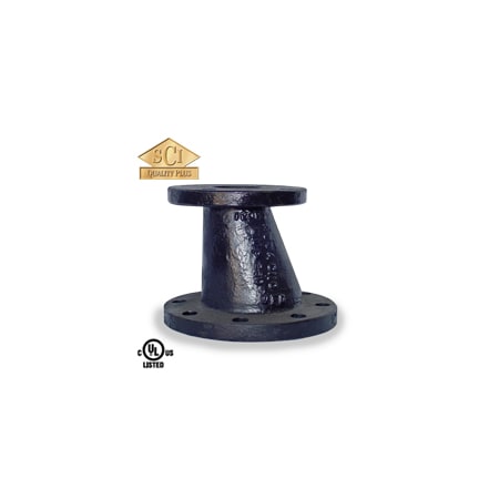 Smith-Cooper Flanged ECC Red, Duc. Iron, 150lb, 5X2-1/2" 4319001140