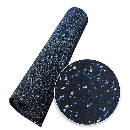 Rubber-Cal "Elephant Bark" Rubber Flooring - 3/8 in. x 4 ft. x 7 ft. - Blue Steel 03_102