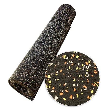 Rubber-Cal "Elephant Bark" Rubber Flooring - 3/8 in. x 4 ft. x 12ft. - Candy Corn 03_102