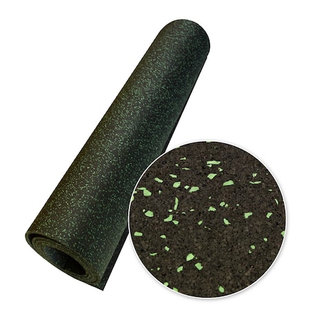 Rubber-Cal "Elephant Bark" Rubber Flooring - 3/8 in. x 4 ft. x 12ft. - Green Dot 03_102