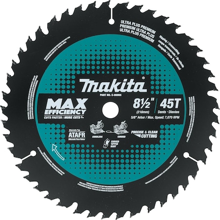Makita Max Efficiency Carbide Tipped, 8-1/2" 45T E-06965