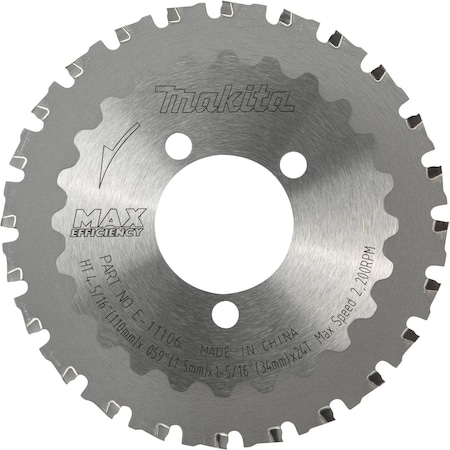 Makita Circular Saw Blade, 2,200 RPM, 24 Teeth E-11106