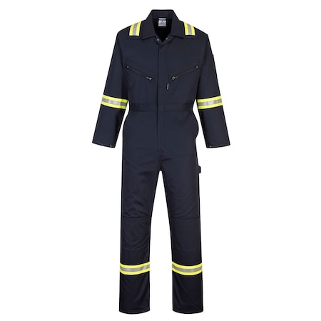 Portwest Iona Enhanced Coverall, XL, Kingsmill, Navy, 6XL F128