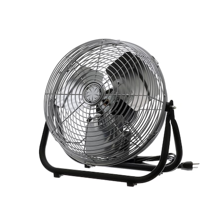 Tpi Industrial Floor Fan 12", 120V, Gray, Steel Base 1/1 F12-TE