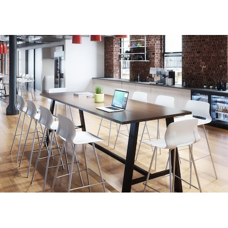 Kfi Rectangle KFI Midtown 3 x 7 FT Conference Table, Fashion Grey Finish, Bistro Height, 36 W, 84 L F3684-BMT3672-41-D381