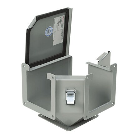 Nvent Hoffman Elbow, Outside Top Opening, 6.00 in x 6.00 in, Gray, Steel 90-Degree F66LE9AC