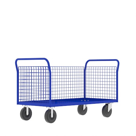 Valley Craft Cage Cart, 3-Sided 60"Wx30"D, 3-Sided Low F80118VCBL