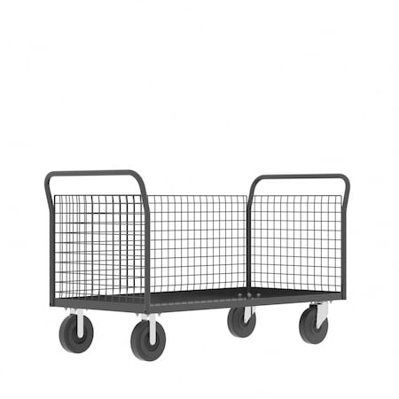 Valley Craft Cage Cart, 3-Sided 60"Wx30"D, 3-Sided Low F80118VCGY