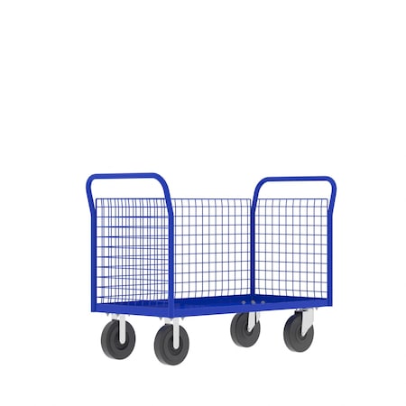 Valley Craft Cage Cart, 3-Sided 48"Wx24"D, 3-Sided Low F80125VCBL