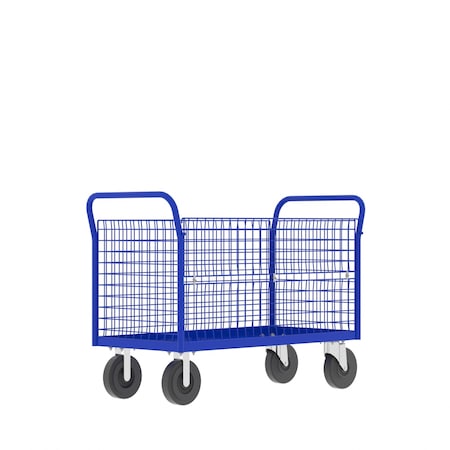 Valley Craft Cage Cart, 4-Sided 48"Wx24"D, 4-Sided Low F80126VCBL