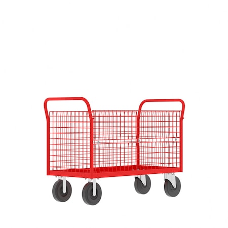 Valley Craft Cage Cart, 4-Sided 48"Wx24"D, 4-Sided Low F80126VCRD