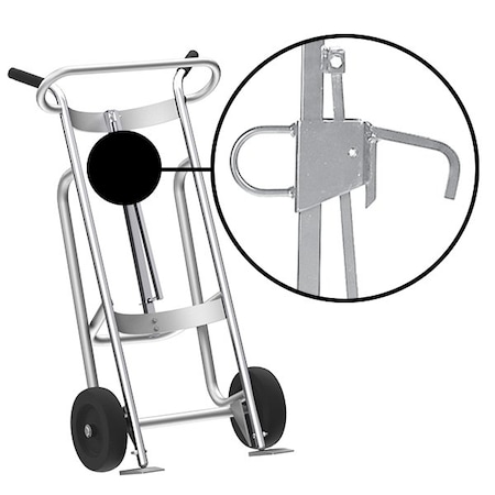 Valley Craft Four Wheel Drum Hand Truck, Aluminum F81770A3L