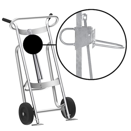 Valley Craft Four Wheel Drum Hand Truck, Aluminum F81770A3P