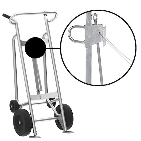 Valley Craft Four Wheel Drum Hand Truck, Aluminum F82175A2C