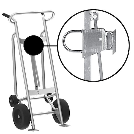 Valley Craft Four Wheel Drum Hand Truck, Aluminum F82175A2F